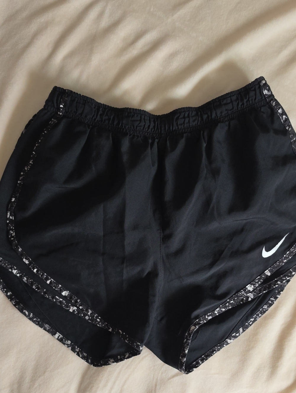 Nike Black Women's Athletic Shorts with Speckled Trim